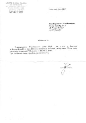 2016-08-09 Urząd Gminy Dobre Dostawa Ekogroszku